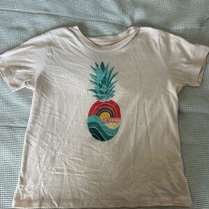 O'Neill Cream and Green Pineapple Graphic Tee